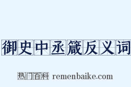 御史中丞箴反义词是什么意思的图片